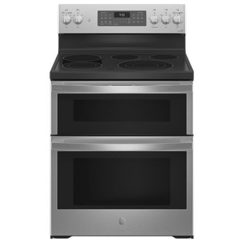 GE Profile™ 30" Smart Free-Standing Electric Double Oven Convection Range with No Preheat Air Fry - PB965YPFS