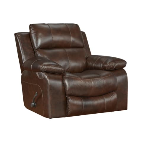 Palmetto Collection Cocoa Leather Rocking Recliner