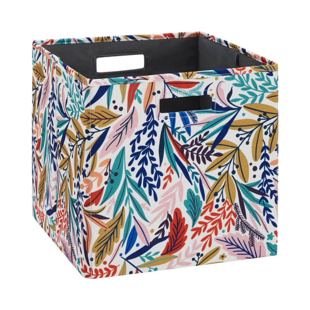Kinne Collection Multicolored Floral Storage Bin Set of 2