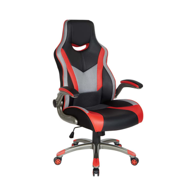 Uplink_Gaming_Chair_in_Faux_Leather_with_Red_Accents_Main_Image