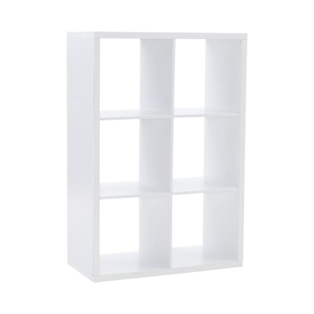Kinne Collection White 6 Cubby Storage Cabinet