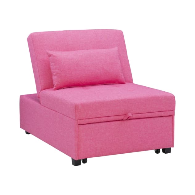 Monville Collection Hot Pink Sofa Bed