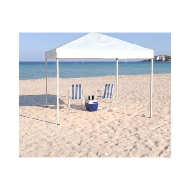 10'x10' White Outdoor Pop Up Event Slanted Leg Canopy Tent with Carry Bag