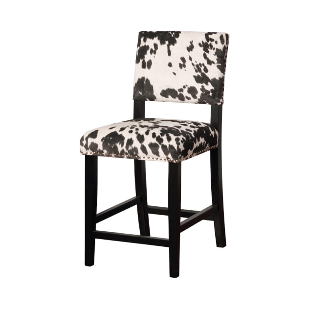 Langley Collection Black Cow Counter Stool