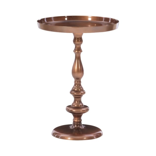 Gerlich Collection Antique Copper Pedistal Side Table