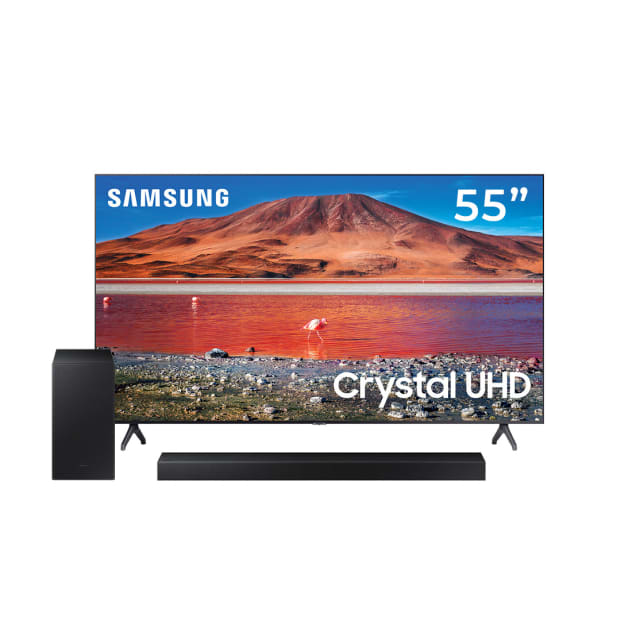 Samsung 55" TU7000 Crystal UHD 4K UHD Smart TV Bundle - 55TU7000BUNDLE
