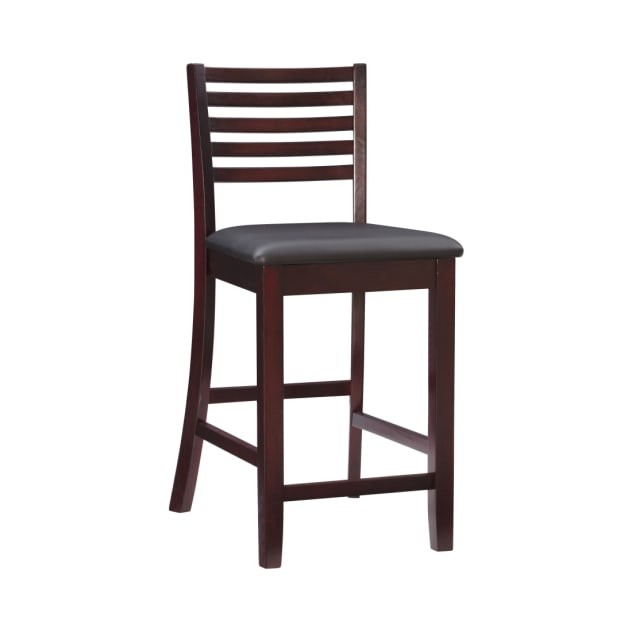 Finch Collection Espresso Ladder Counter Stool