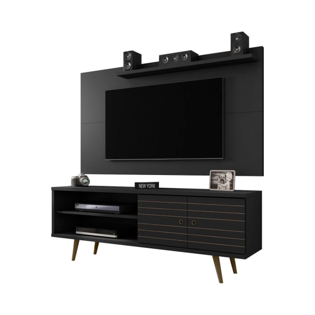 Liberty 62.99" TV Stand and Panel in Black