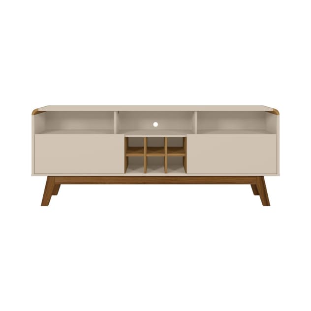Camberly 62.99" TV Stand in Off White and Cinnamon