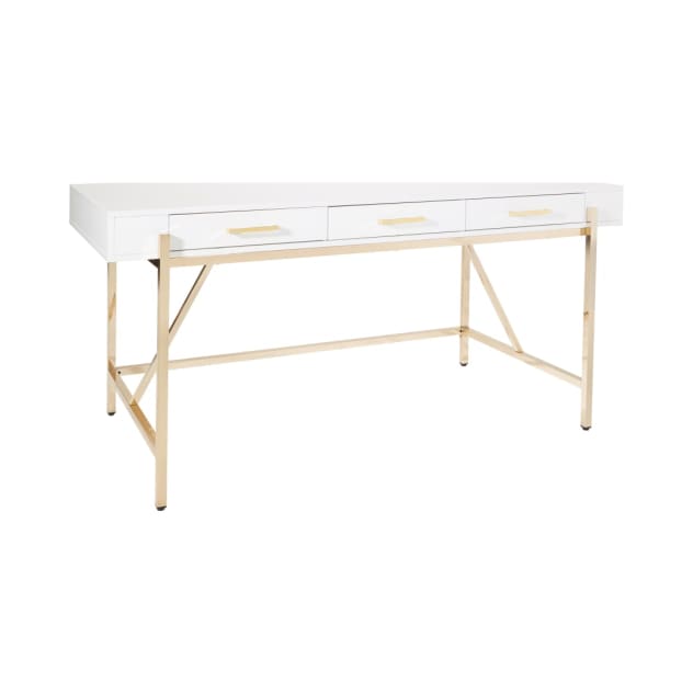 Broadway_Desk_with_White_Gloss_and_Gold_Plated_Finish_Main_Image