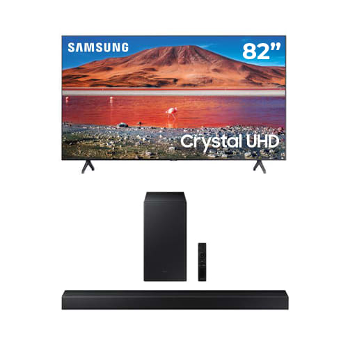 Samsung 82" Class TU7000 Crystal UHD 4K Smart TV Bundle - 82TU7000BUNDLE