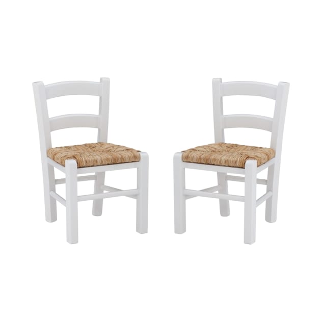 Wembley Collection White Kids Chair Set of 2