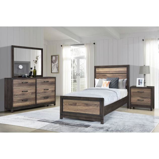 Frontier Collection Full 3pc Bedroom Set - Bed, Dresser & Mirror