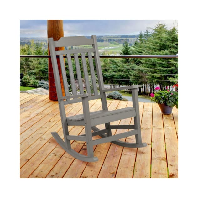 Winston All Weather Poly Resin Rocking Chair in Gray