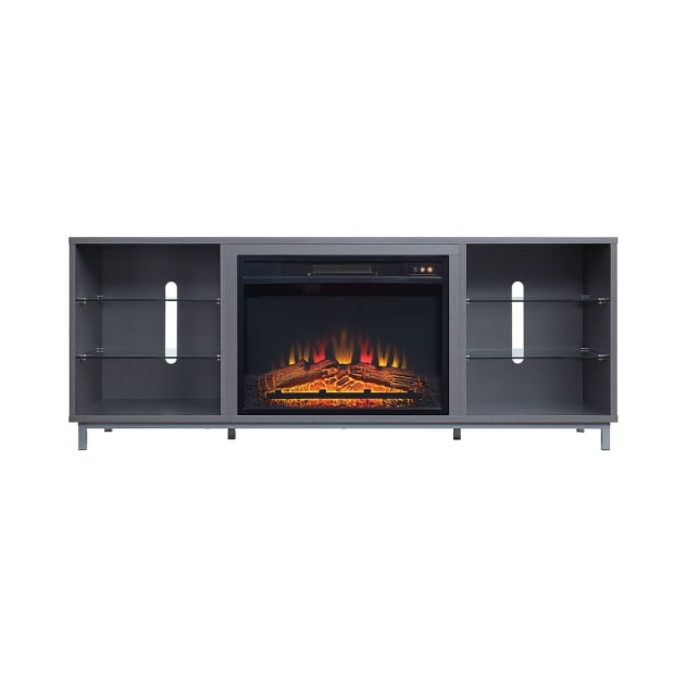 Brighton 60" Fireplace TV Stand in Grey