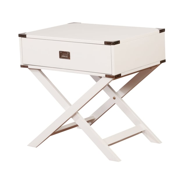 Linden Collection White Accent Table