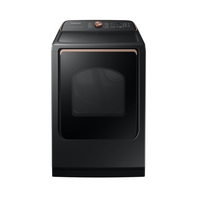  Samsung 7.4 cu. ft. Brushed Black Smart Electric Dryer with Steam Sanitize