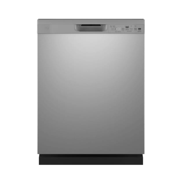 GE Front Control Built-In Dishwasher with Sanitize Cycle & Dry Boost in Stainless Steel - GDF550PSRSS