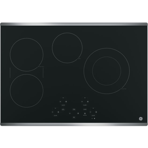 GE 30" Built-In Touch Control Electric Cooktop with Stainless Steel Trim - JP5030SJSS