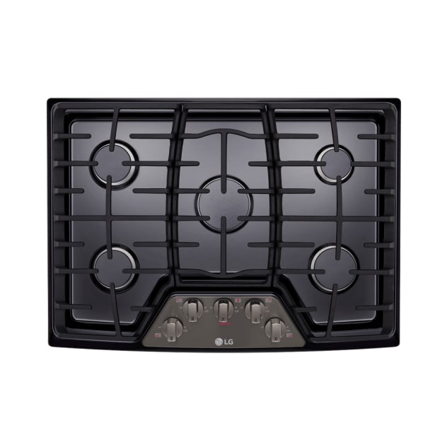 LG 30” Gas Cooktop with SuperBoil™ in Black Stainless Steel - LCG3011BD