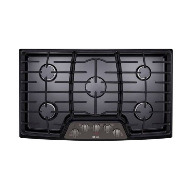 LG 36” Gas Cooktop with SuperBoil™ in Black Stainless Steel - LCG3611BD