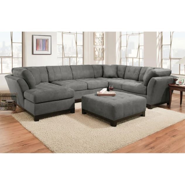 Manhattan Grey Collection Charcoal Left Chaise Sectional
