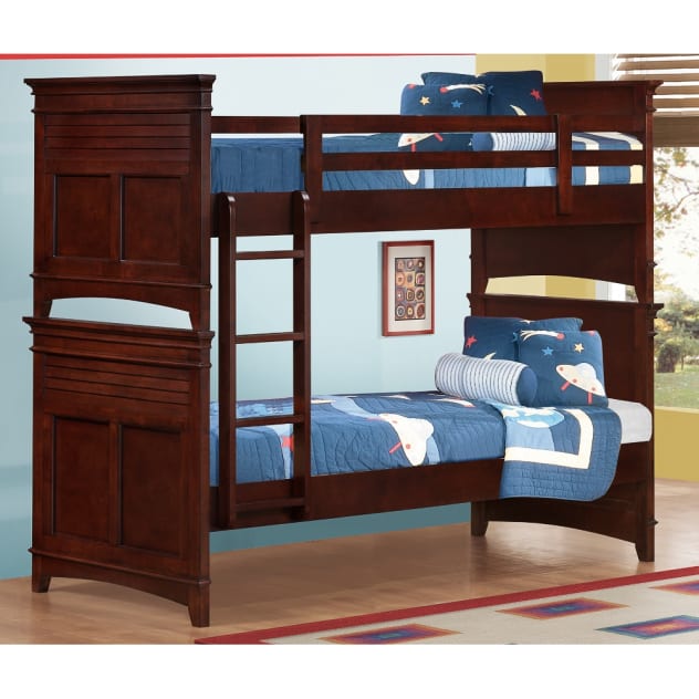 Skylar Twin Over Twin Bunk Bed - Cherry - 25077