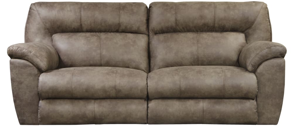 Harrison Collection Coffee Faux Leather Reclining Sofa