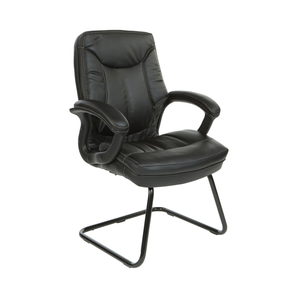 Black_Executive_Faux_Leather_High_Back_Chair_with_Contrast_Stitching_Main_Image