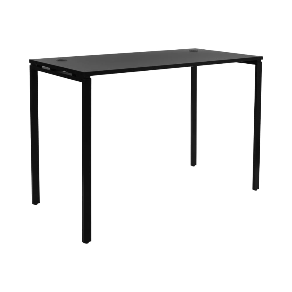 60"_Standing_Desk_with_Black_Laminate_Top_and_Black_Finish_Metal_Legs_Main_Image