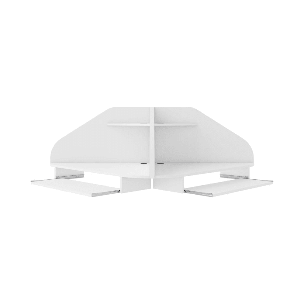 Bradley Floating 2-Piece Cubicle Section Desk in White
