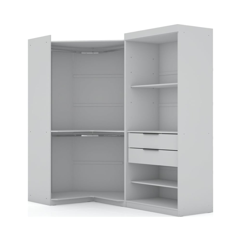 Mulberry Open 2 Sectional Corner Closet - Set of 2 in White