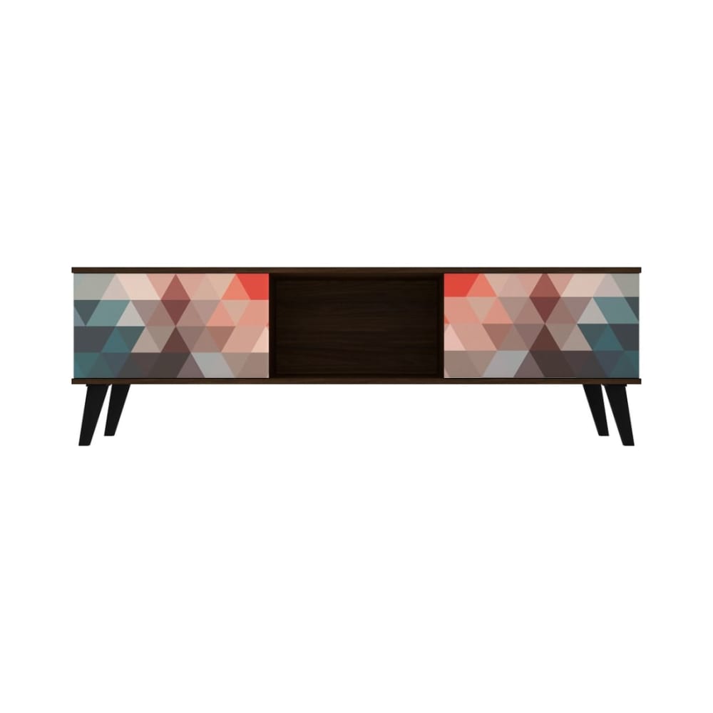 Doyers 62.20" TV Stand in Multi Color Red and Blue