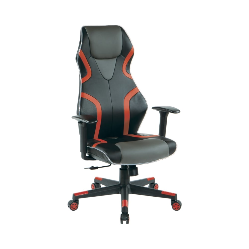 Rogue_Gaming_Chair_in_Black_Faux_Leather_with_Red_Trim_and_Accents_Main_Image