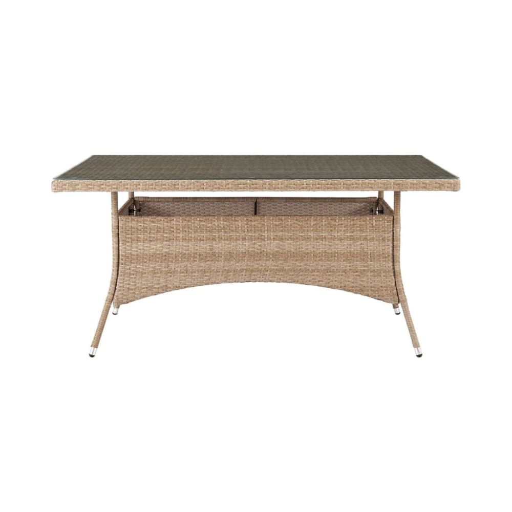 Genoa Patio Dining Table in Nature Tan Weave