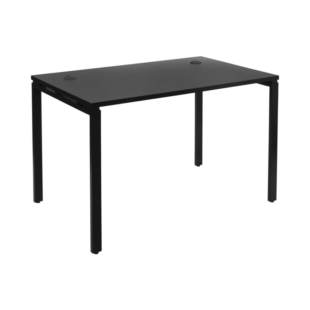 48"_Writing_Desk_with_Black_Laminate_Top_and_Black_Finish_Metal_Legs_Main_Image