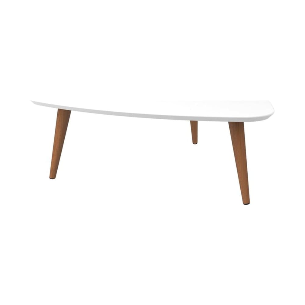 Utopia Low Triangle End Table in Off White