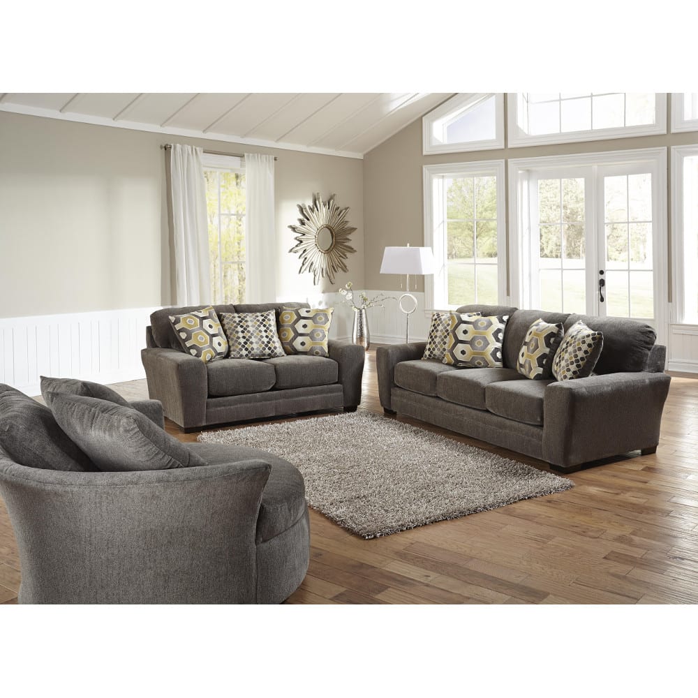Sax Living Room - Sofa & Loveseat - Grey (32970)
