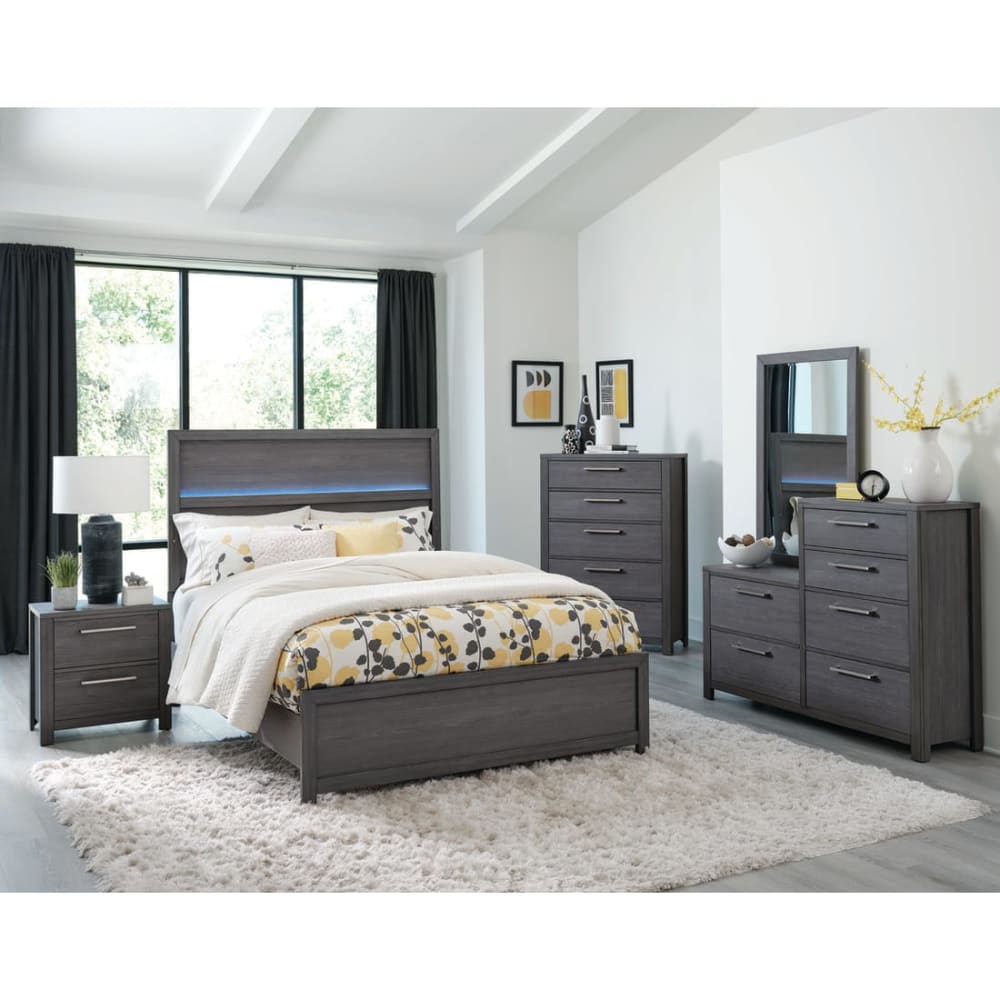 Westpoint Collection Weathered Grey Solid Wood Queen Bed Set