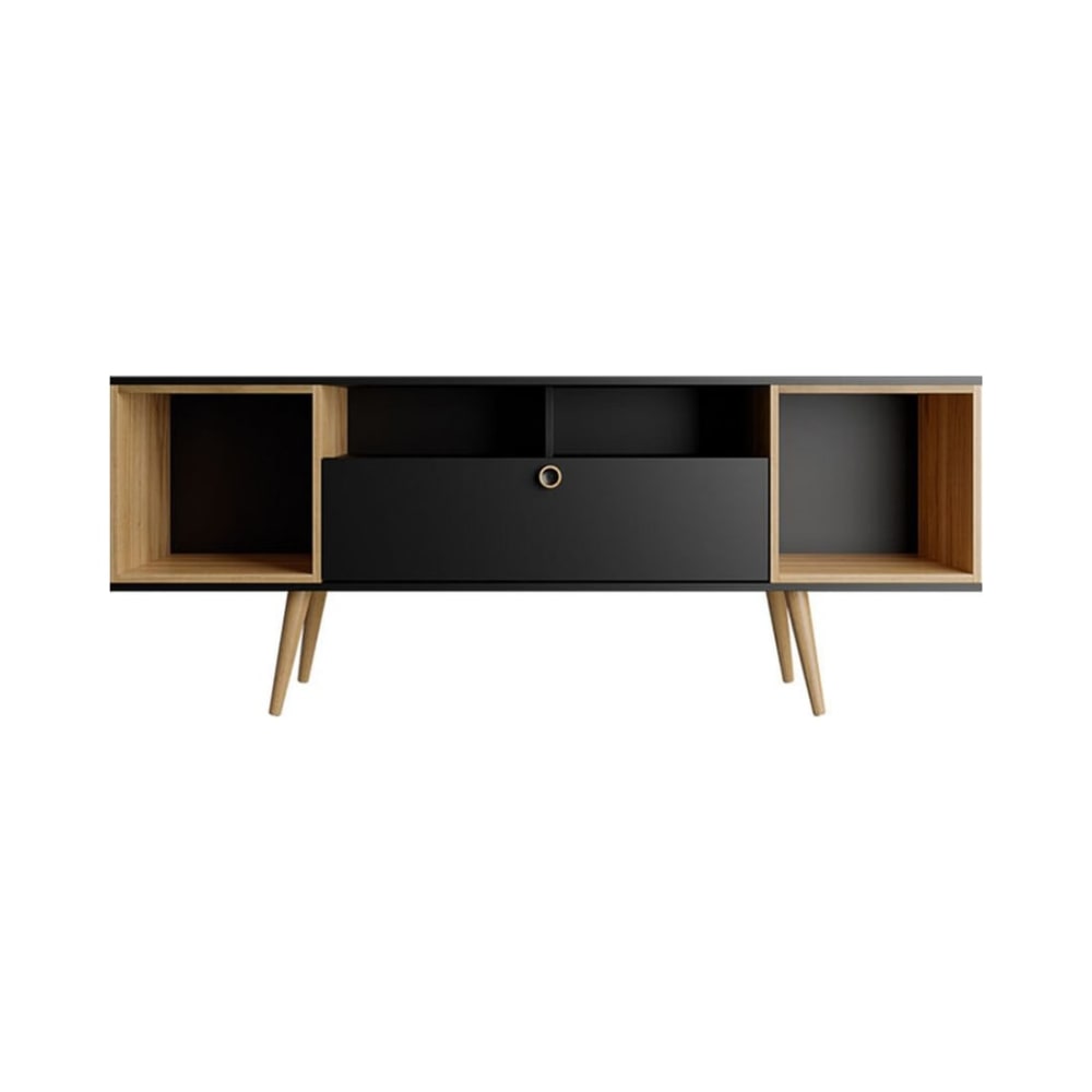 Theodore 62.99" TV Stand in Black and Cinnamon