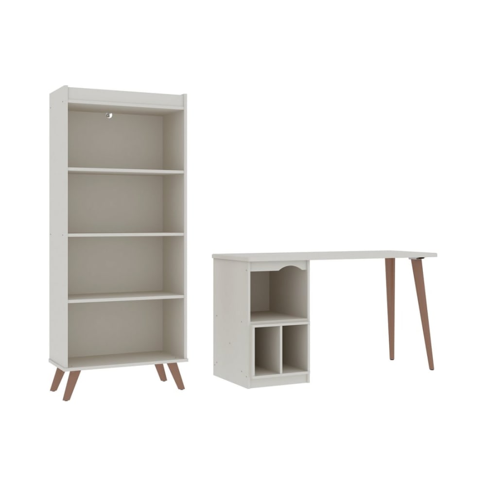 Hampton 2-Piece Home Extra Storage Office Set in Off White