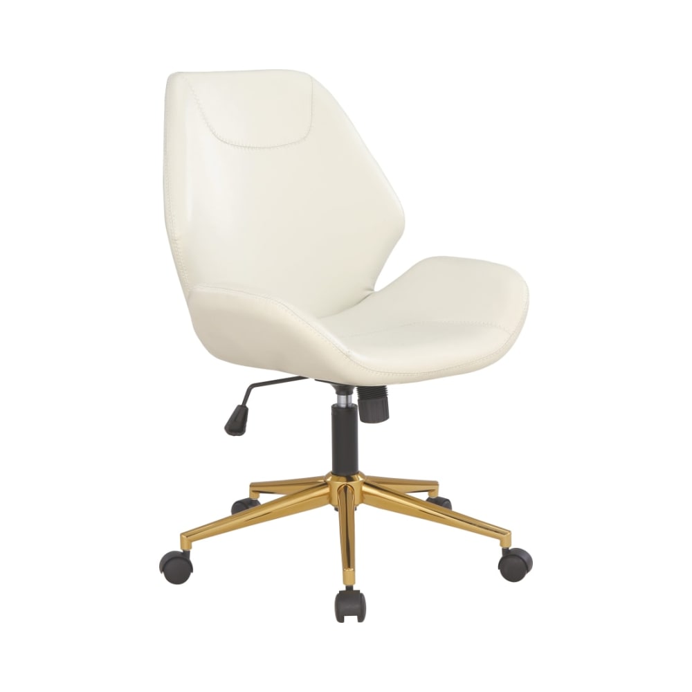 Reseda_Office_Chair_in_White_Faux_Leather_with_Gold_Base_Main_Image