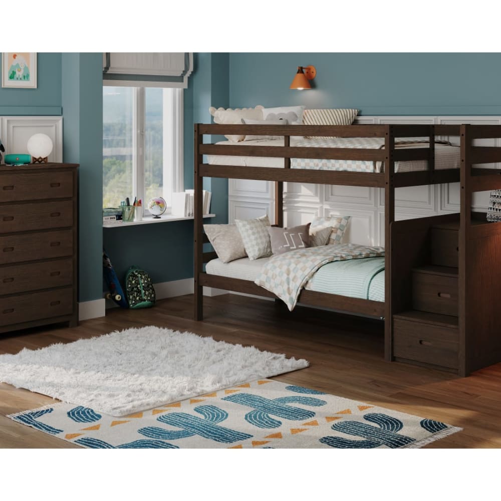 Sawyer Collection Tobacco Twin over Twin Bunkbed