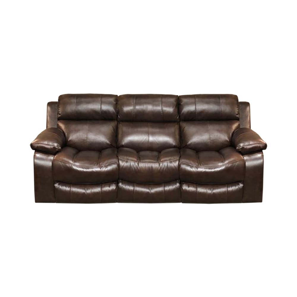 Palmetto Collection Cocoa Leather Recliner Sofa