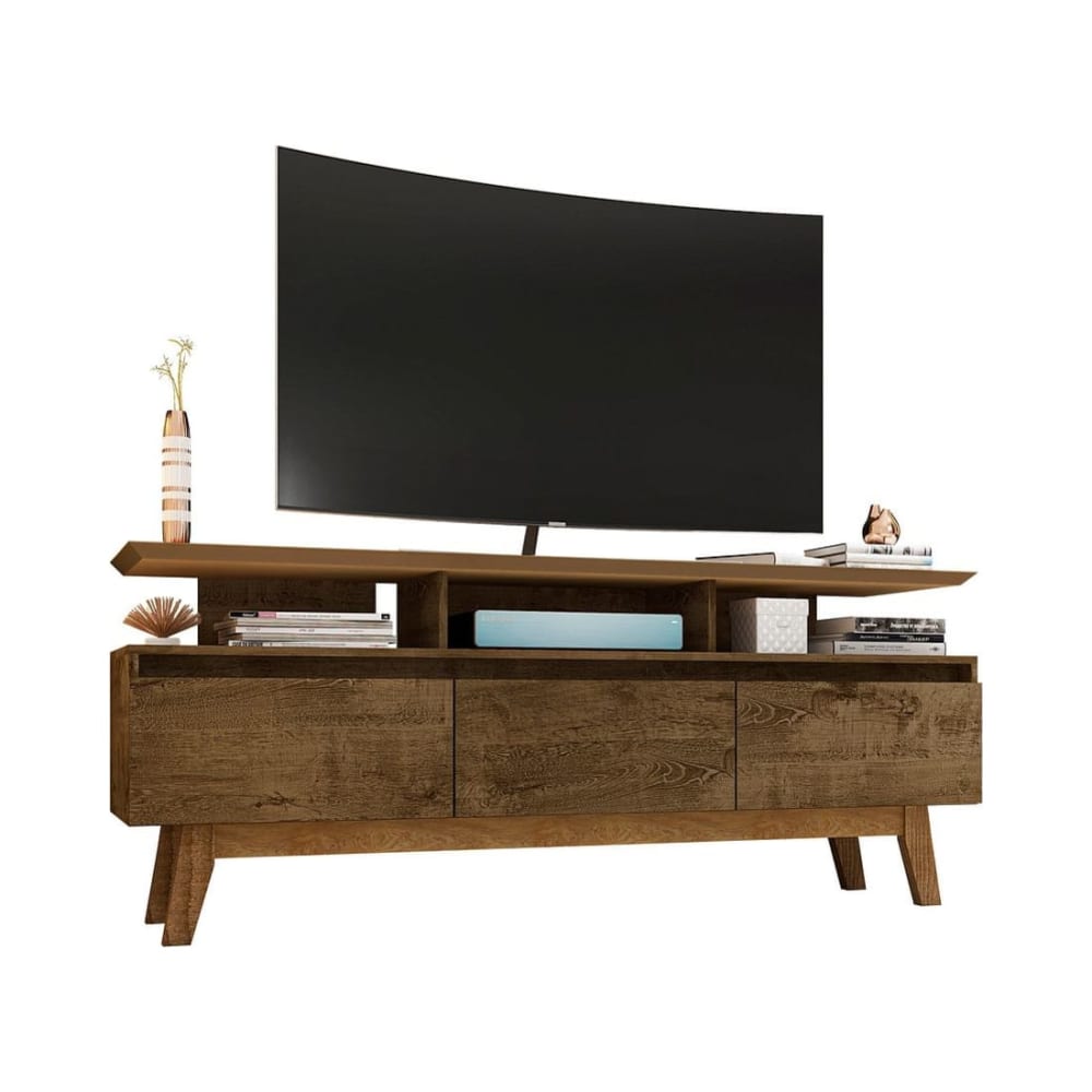 Yonkers 62.99" TV Stand in Rustic Brown