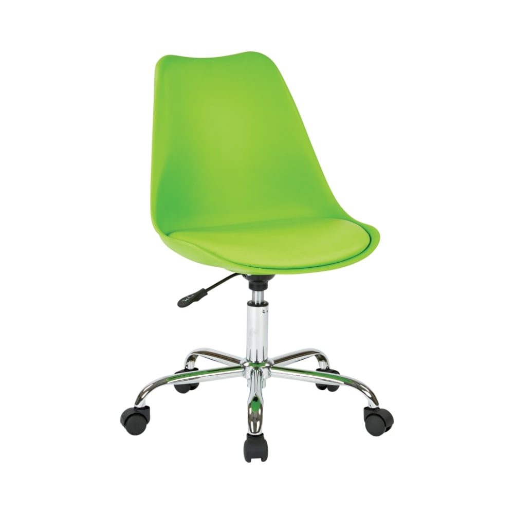 Emerson_Office_Chair_with_Pneumatic_Chrome_Base_in_Green_Finish_Main_Image