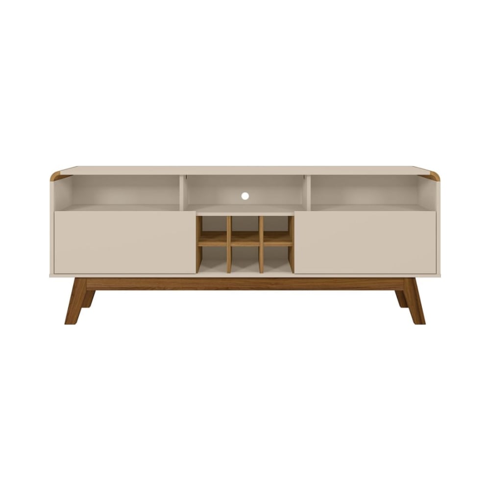 Camberly 62.99" TV Stand in Off White and Cinnamon