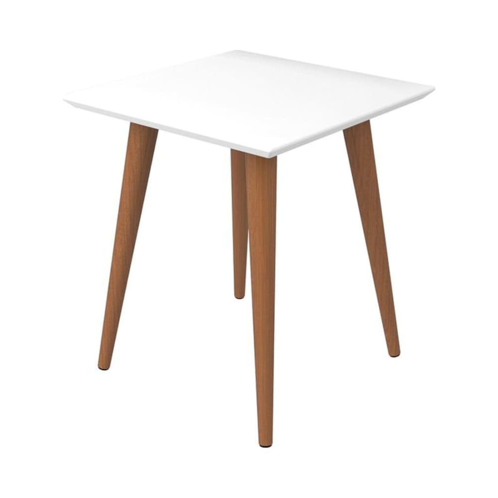 Utopia High Square End Table in Off White