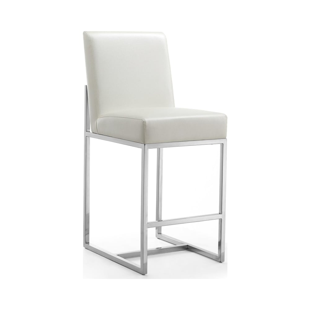 Element_24"_Faux_Leather_Counter_Stool_in_Pearl_White_and_Polished_Chrome_Main_Image
