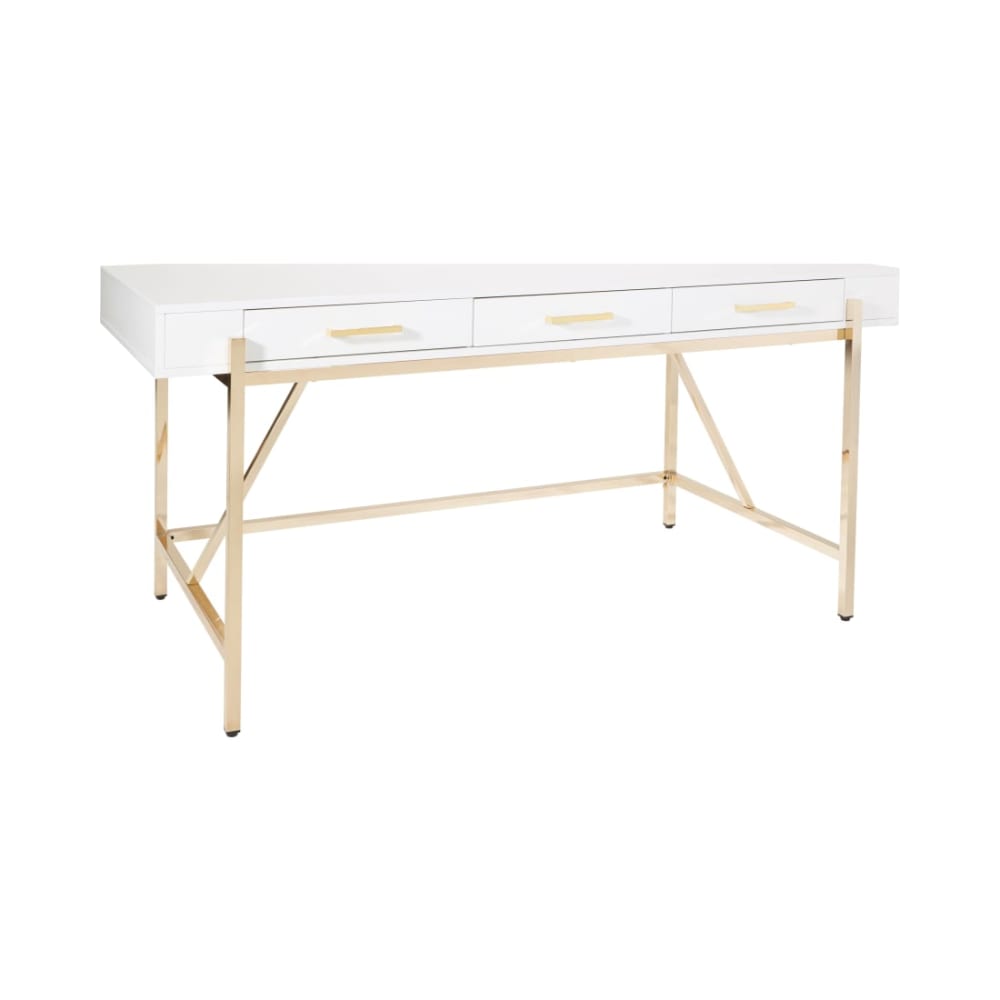 Broadway_Desk_with_White_Gloss_and_Gold_Plated_Finish_Main_Image